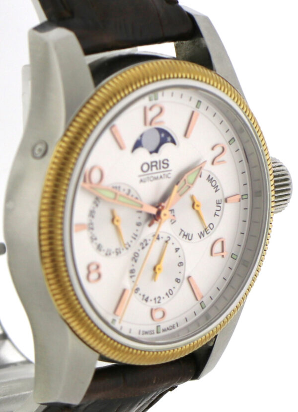 Oris Aviation Big Crown Vollkalender Mondphase  Edelstahl Ø40 mm Ref.7627-43 – Bild 3
