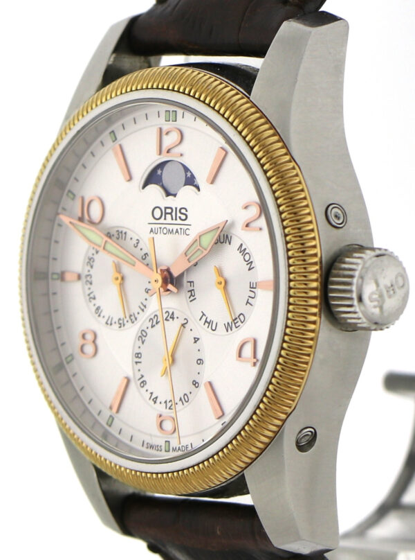 Oris Aviation Big Crown Vollkalender Mondphase  Edelstahl Ø40 mm Ref.7627-43 – Bild 5