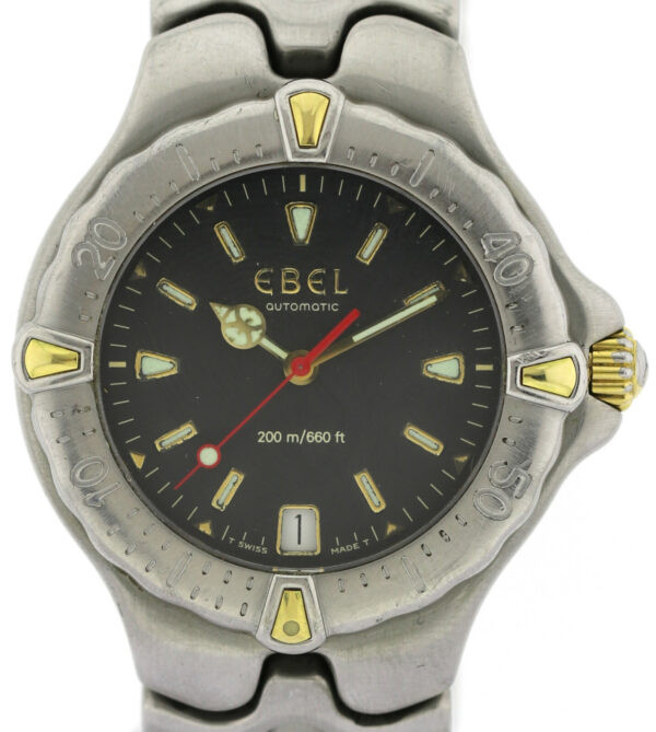 Ebel Sportwave Edelstahl/ Gold Automatic- Damenuhr Sport Wave Ref.EE612053 Ø36mm