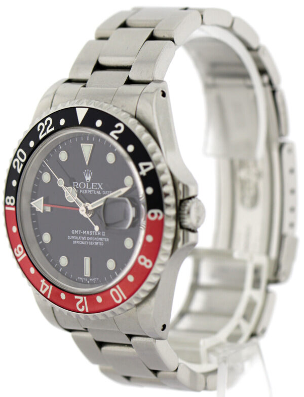 Rolex GMT Master II Date Coke Automatik Herrenuhr Ref. 16710 Edelstahl aus 1999 – Bild 5