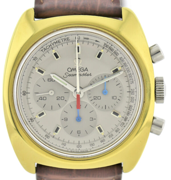 Omega Seamaster vergoldeter Vintage Herren Chronograph Ref.145.029 Cal.861 -70er