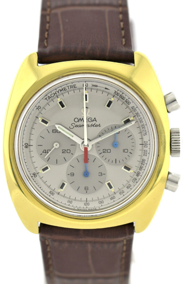 Omega Seamaster vergoldeter Vintage Herren Chronograph Ref.145.029 Cal.861 -70er – Bild 2