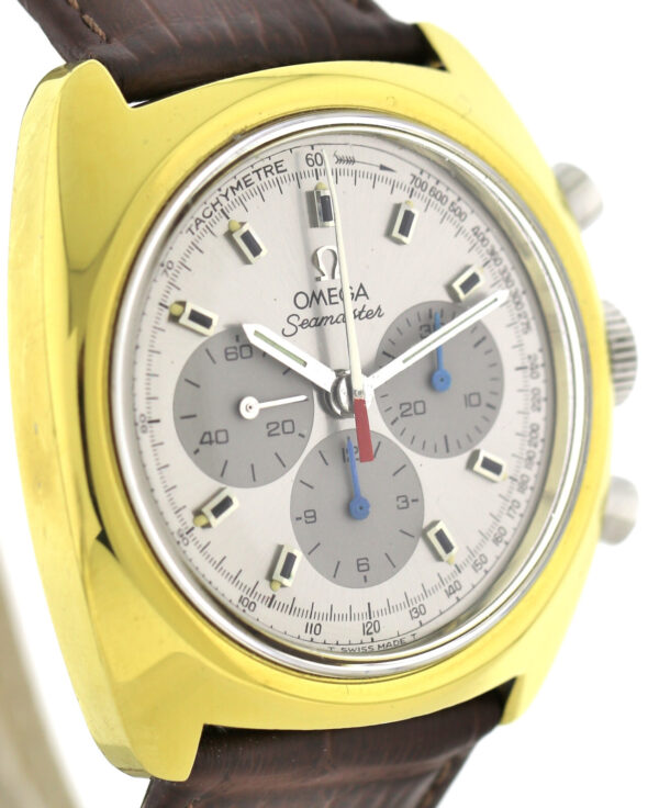Omega Seamaster vergoldeter Vintage Herren Chronograph Ref.145.029 Cal.861 -70er – Bild 5