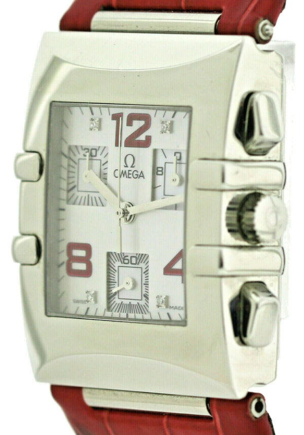 Omega Constellation Quadra  Diamond Damen Chronograph 34x28mm Quarz – Bild 6