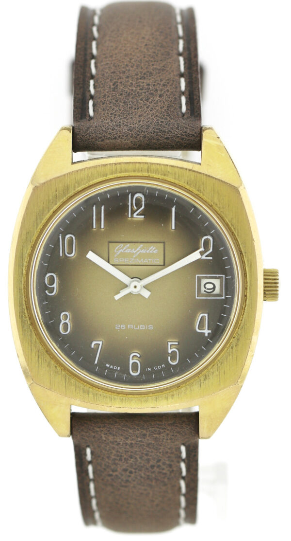 GUB Glashütte Spezimatic, Automatik Herrenuhr  Kal. 75, 36mm 1970er Jahre – Bild 2