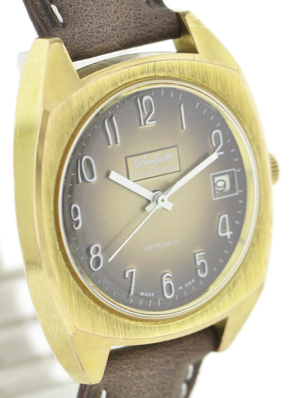 GUB Glashütte Spezimatic, Automatik Herrenuhr  Kal. 75, 36mm 1970er Jahre – Bild 5