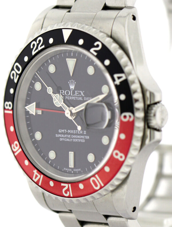 Rolex GMT Master II Date Coke Automatik Herrenuhr Ref. 16710 Edelstahl aus 1999 – Bild 7