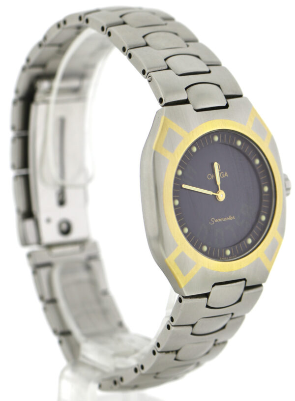 Omega Seamaster Polaris Multifunktion Stahl/750/18k Gold Quartz Uhr 36x32 Unisex – Bild 3