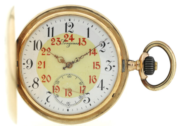 Longines Grand Prix Herren-Savonette Sprungdeckel Taschenuhr 585/14k Gold  89,5g