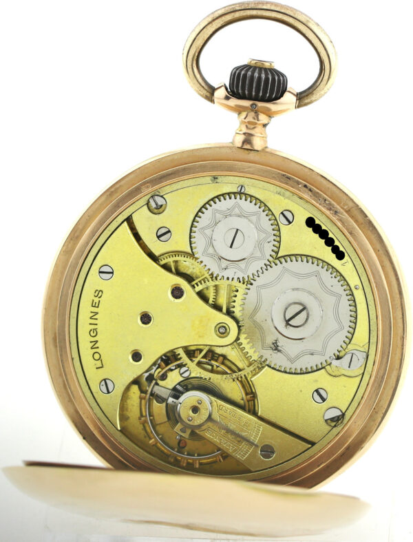Longines Grand Prix Herren-Savonette Sprungdeckel Taschenuhr 585/14k Gold  89,5g – Bild 10