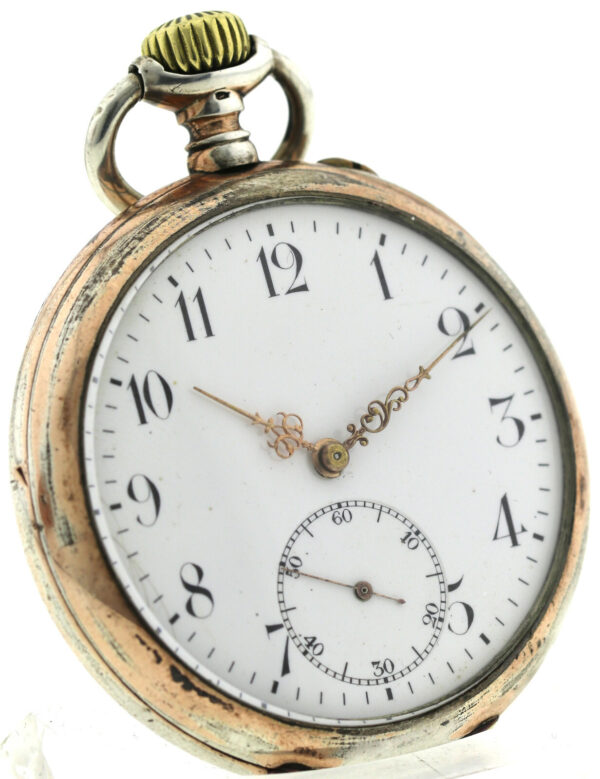IWC Schaffhausen, offene HTU, 800 Silber, Bj.1901, Kal.52, ca. 98g, 51,5mm – Bild 3