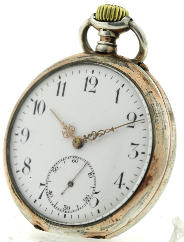 IWC Schaffhausen, offene HTU, 800 Silber, Bj.1901, Kal.52, ca. 98g, 51,5mm – Bild 4