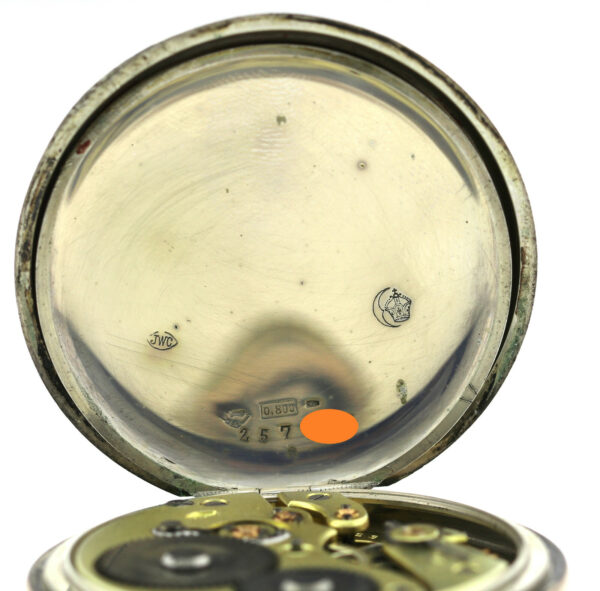 IWC Schaffhausen, offene HTU, 800 Silber, Bj.1901, Kal.52, ca. 98g, 51,5mm – Bild 8