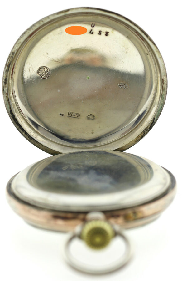 IWC Schaffhausen, offene HTU, 800 Silber, Bj.1901, Kal.52, ca. 98g, 51,5mm – Bild 10