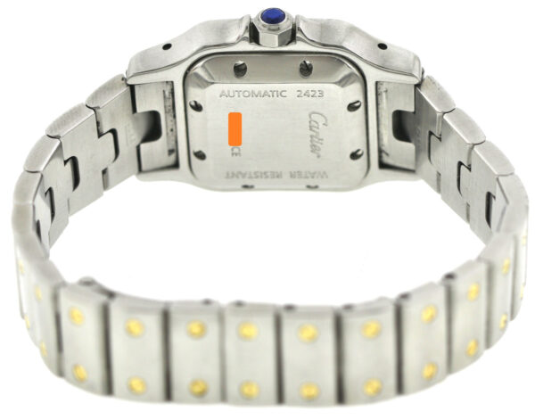 Cartier Santos Galbee, Automatik- Damenuhr, Stahl/ 18k Gold, Ref. 2423,  24mm – Bild 7