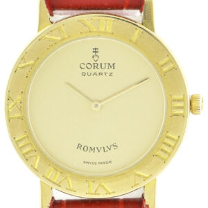 Corum Romulus Romvlvs 750/18k Gelbgold Damenuhr Ø26,5mm Quarz Box+ Papiere