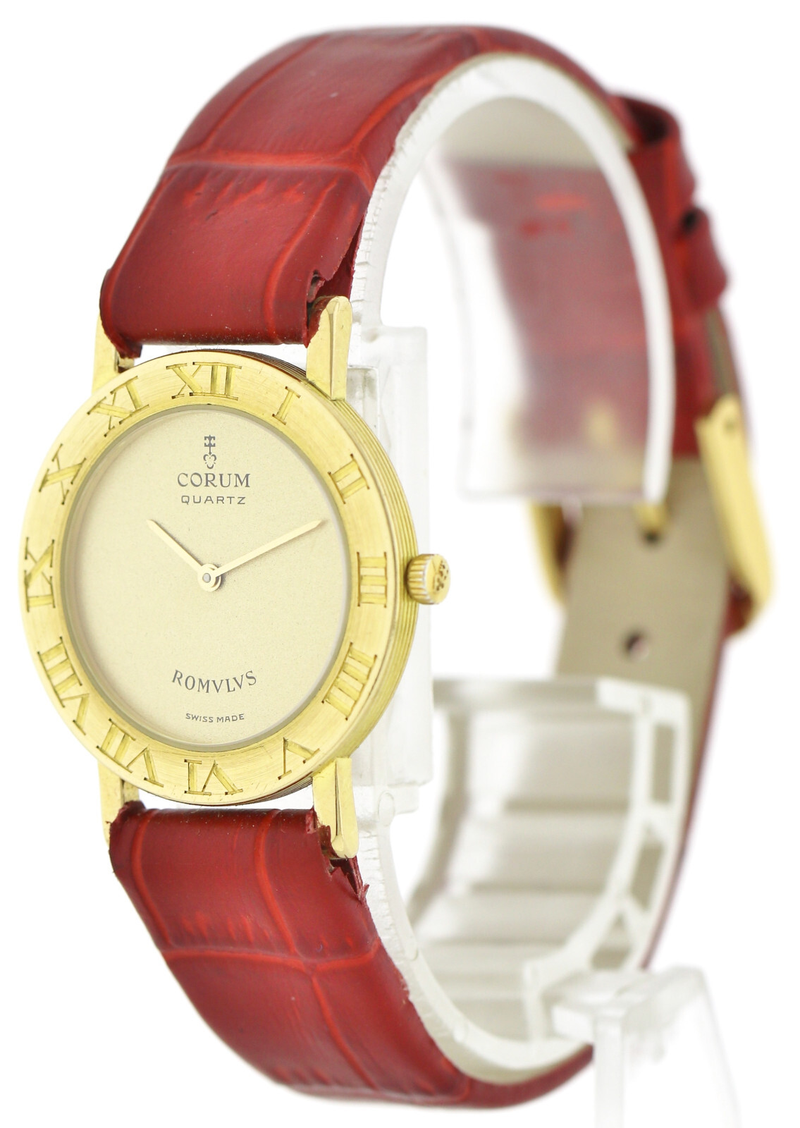 Corum Romulus Romvlvs 750/18k Gelbgold Damenuhr Ø26,5mm Quarz Box+ Papiere – Bild 4