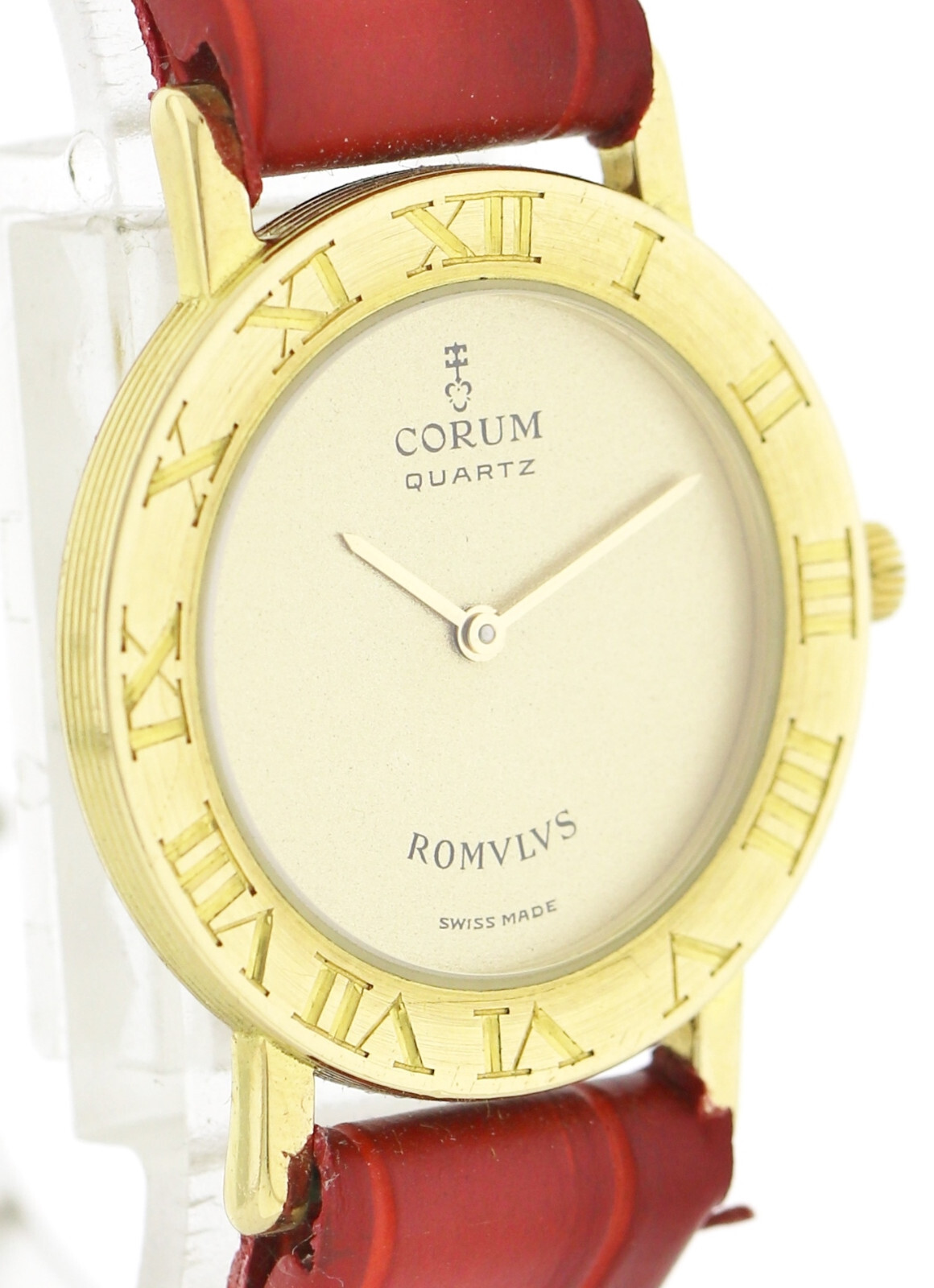 Corum Romulus Romvlvs 750/18k Gelbgold Damenuhr Ø26,5mm Quarz Box+ Papiere – Bild 5