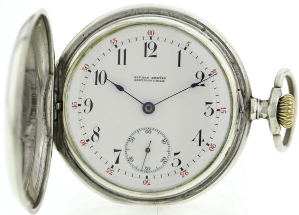 Alfred Dreyse Deutsche Uhrmacherschule Glashütte DUS Schuluhr 1A Werk +Zertifkat