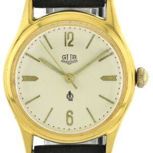 rare GUB Glashütte Q1 Kaliber 60.3 vergoldete Vintage Herrenuhr Handaufzug 50er