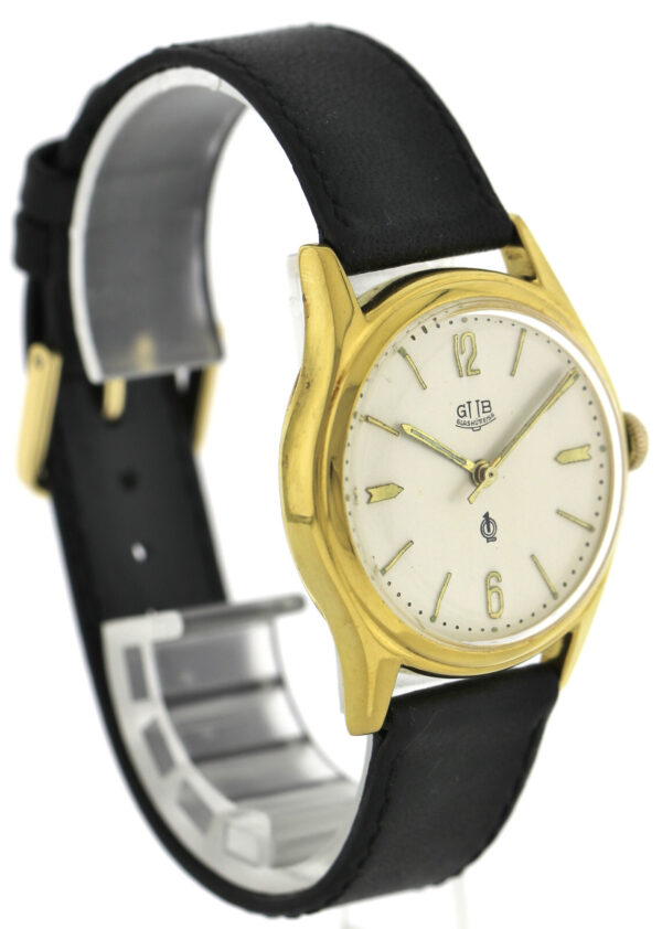 rare GUB Glashütte Q1 Kaliber 60.3 vergoldete Vintage Herrenuhr Handaufzug 50er – Bild 3