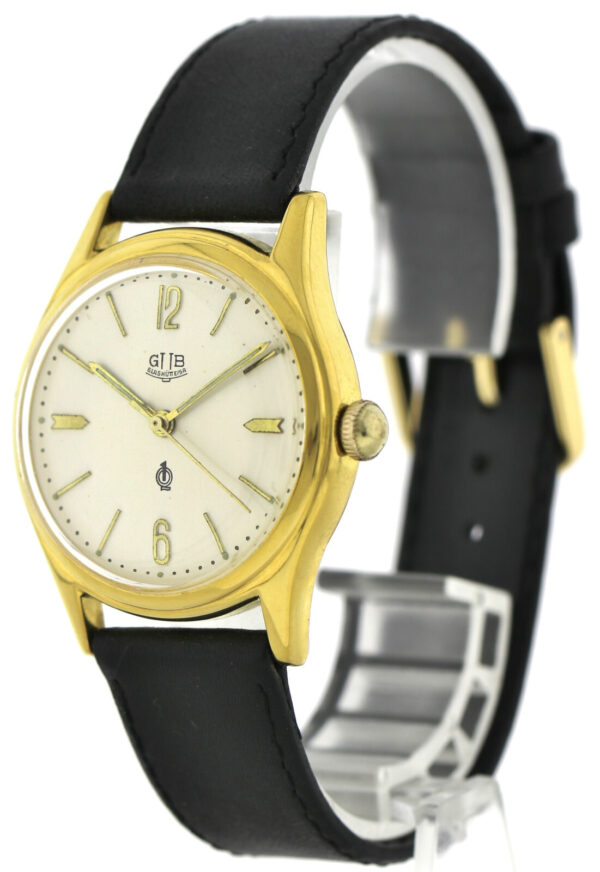 rare GUB Glashütte Q1 Kaliber 60.3 vergoldete Vintage Herrenuhr Handaufzug 50er – Bild 4