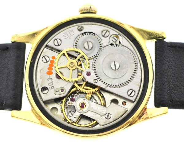 rare GUB Glashütte Q1 Kaliber 60.3 vergoldete Vintage Herrenuhr Handaufzug 50er – Bild 11