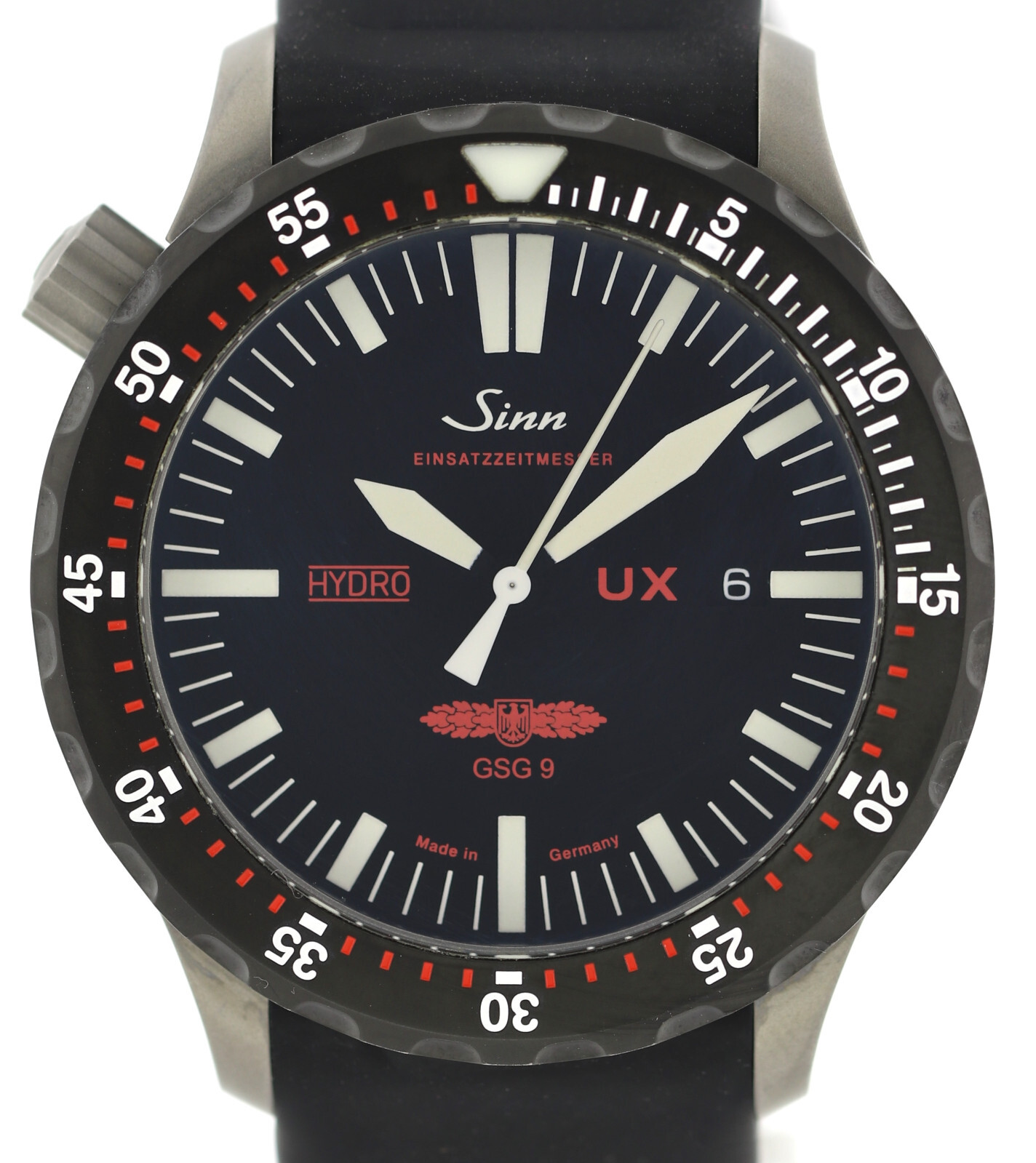 Sinn Hydro GSG 9 UX EZM 2B Taucheruhr Ref. 403.081 U- Bootstahl 500 Bar 44mm