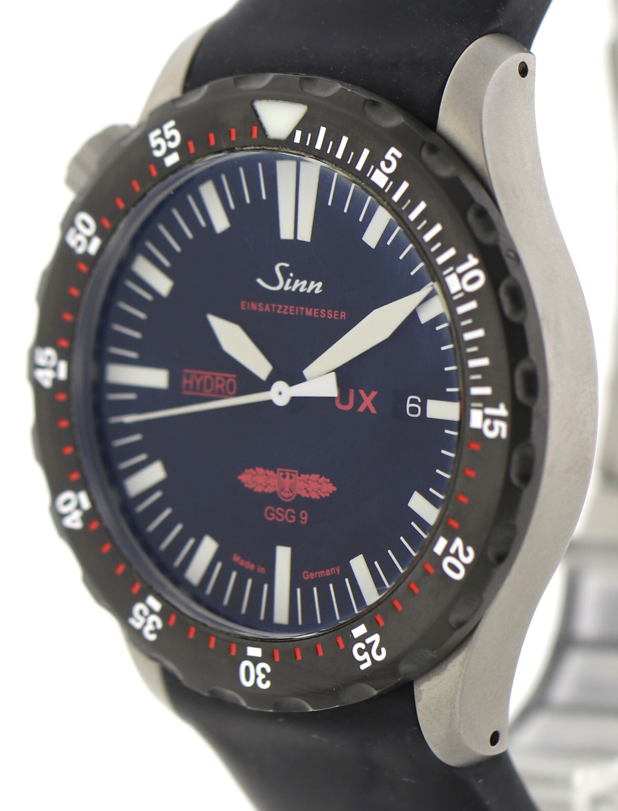 Sinn Hydro GSG 9 UX EZM 2B Taucheruhr Ref. 403.081 U- Bootstahl 500 Bar 44mm – Bild 6