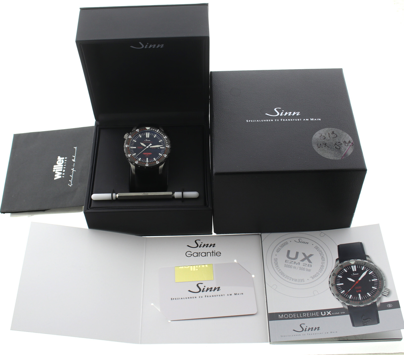 Sinn Hydro GSG 9 UX EZM 2B Taucheruhr Ref. 403.081 U- Bootstahl 500 Bar 44mm – Bild 13