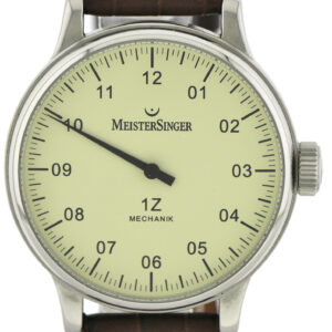 Meistersinger 1Z Mechanik Scrypto XL Einzeiger  Entschleunigung 43mm AM3.03