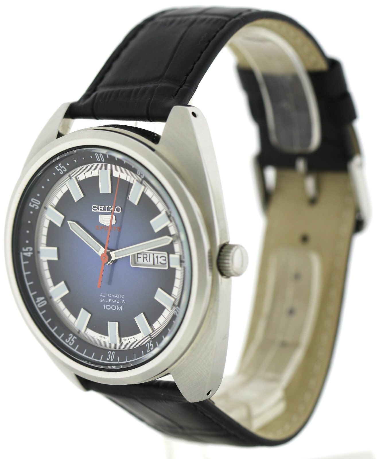 große Seiko 5 Sports Automatik- Herrenuhr, Ref. 4R36-05Y0, blau 45mm Edelstahl – Bild 4