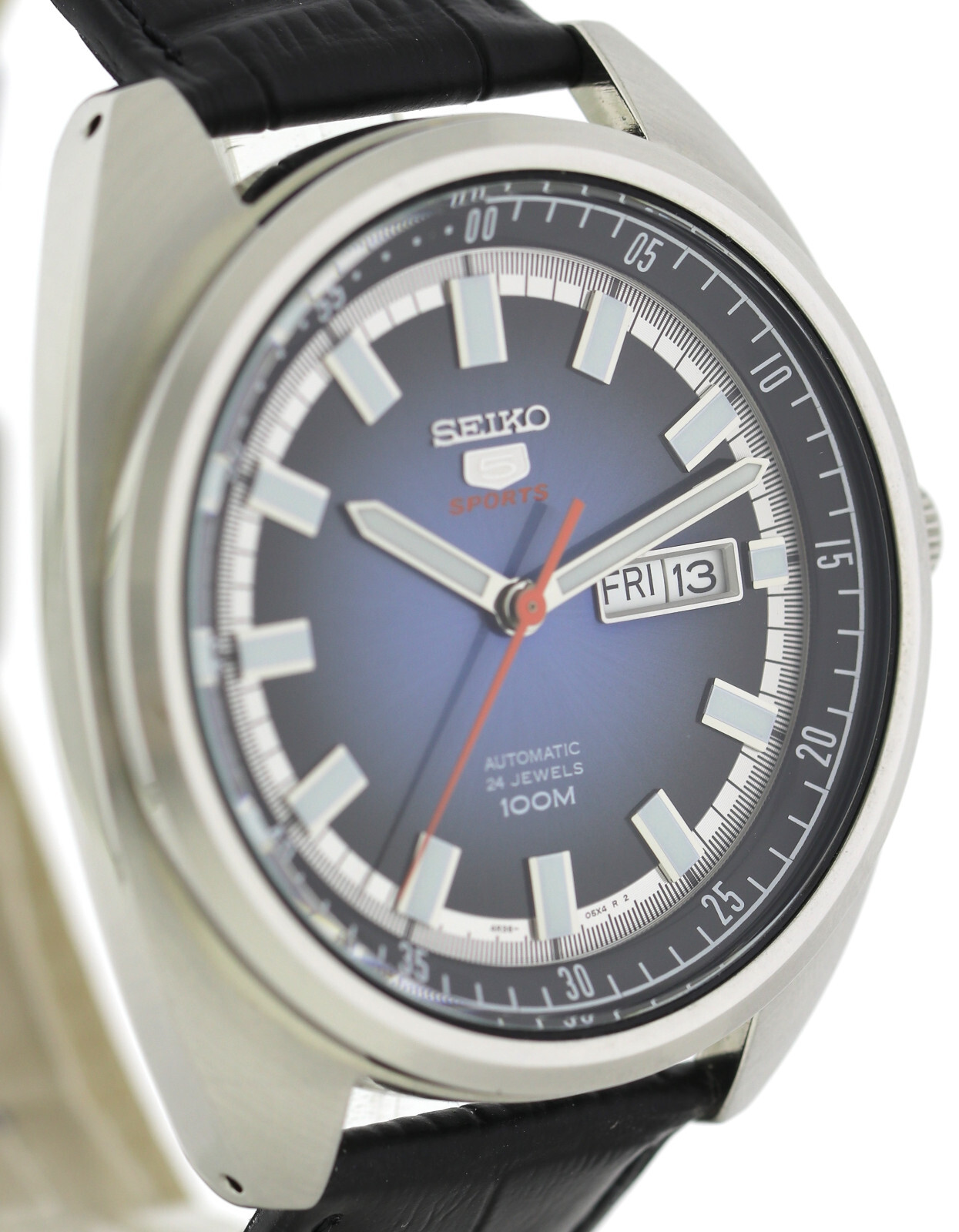 große Seiko 5 Sports Automatik- Herrenuhr, Ref. 4R36-05Y0, blau 45mm Edelstahl – Bild 5