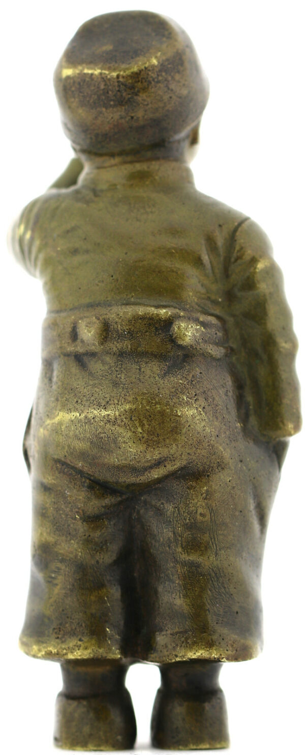 Set Bronze Figuren weinende Mädchen und Junge ca.8,5-9cm wohl um 1900 unsigniert – Bild 9