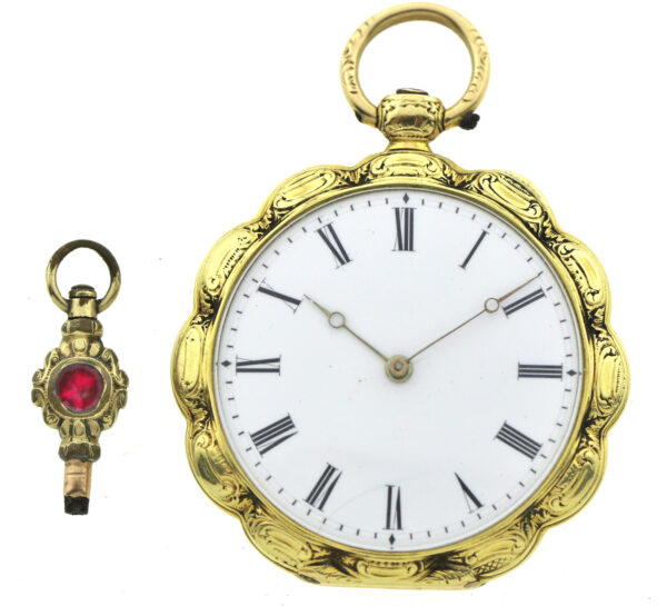 Rarität Vacheron & Constantin feine Zylinder Taschenuhr 750/18k Gold 41mm 36,9g