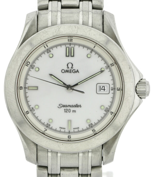 Omega Seamaster 120M Chronometer Quarz Datum Stahl Herrenuhr