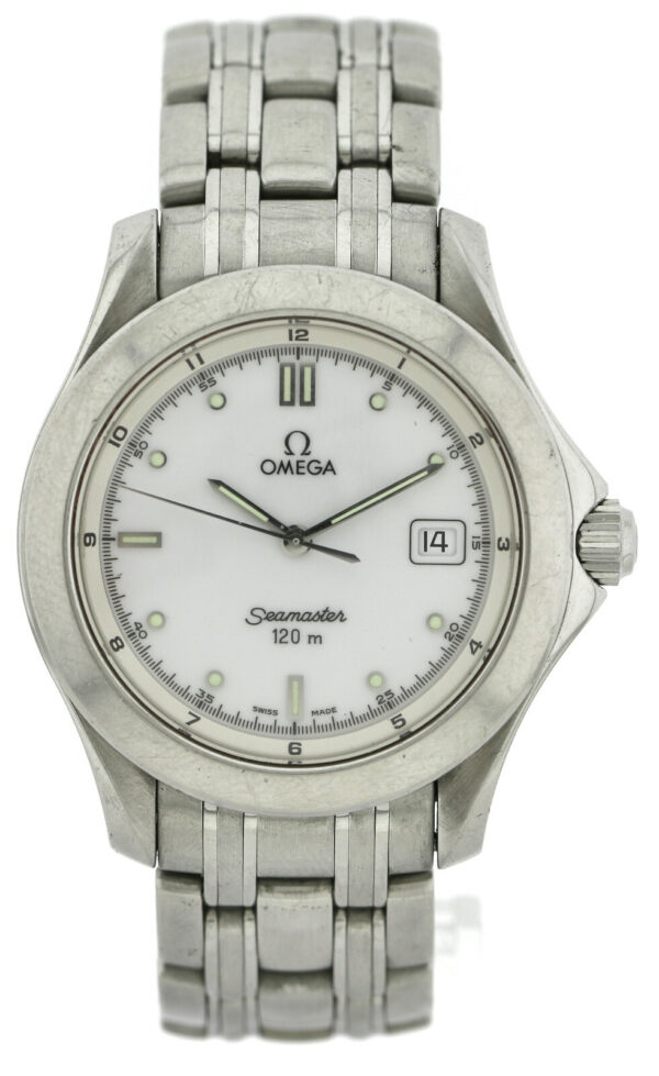 Omega Seamaster 120M Chronometer Quarz Datum Stahl Herrenuhr – Bild 2
