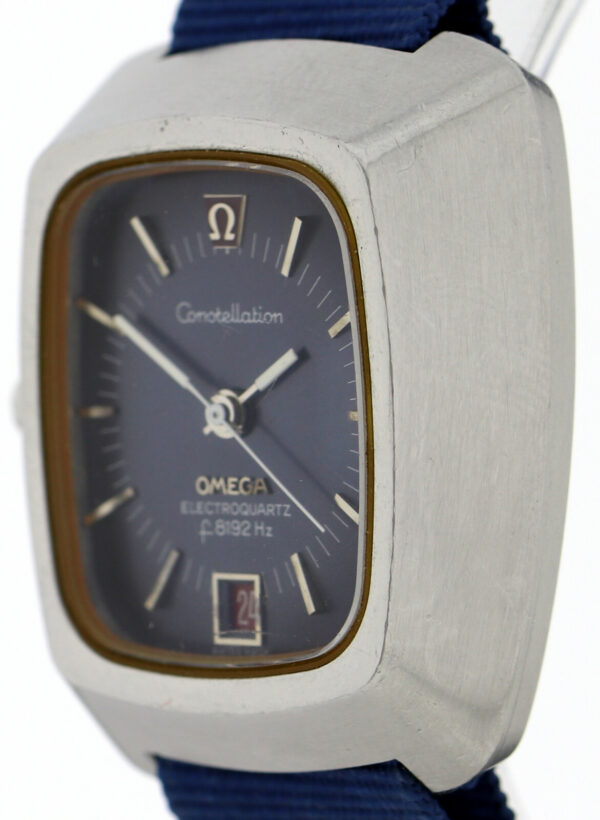 Rare Omega Constellation Electroquartz F8192 Hz  blaue Vintageuhr – Bild 6