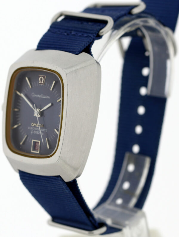 Rare Omega Constellation Electroquartz F8192 Hz  blaue Vintageuhr – Bild 7