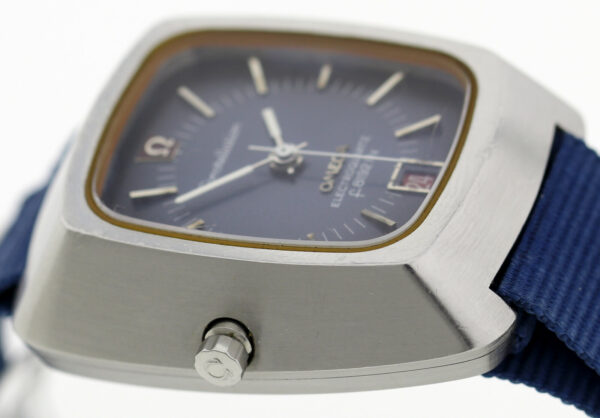 Rare Omega Constellation Electroquartz F8192 Hz  blaue Vintageuhr – Bild 10