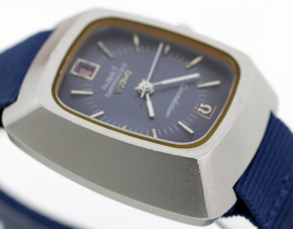Rare Omega Constellation Electroquartz F8192 Hz  blaue Vintageuhr – Bild 11