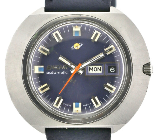 ENICAR DAY/DATE Vintage Herrenuhr Automatic A-R16.7 Ref. 2335 Stahl 1960/70er – Bild 3