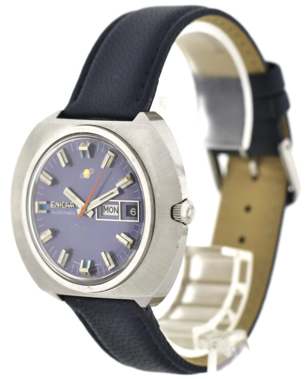 ENICAR DAY/DATE Vintage Herrenuhr Automatic A-R16.7 Ref. 2335 Stahl 1960/70er – Bild 7