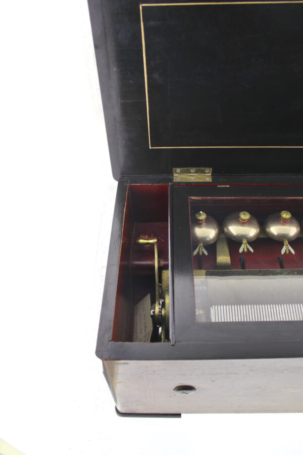 Antikes Walzenspielwerk um 1870 mit 6 Glocken,  8 Lieder "Orchestrion" Top Zust. – Bild 4