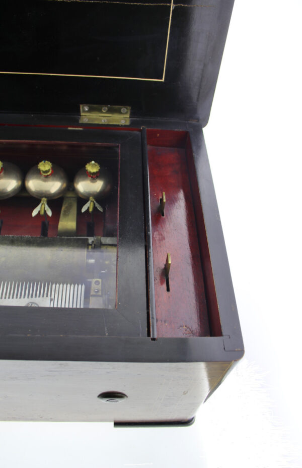 Antikes Walzenspielwerk um 1870 mit 6 Glocken,  8 Lieder "Orchestrion" Top Zust. – Bild 5