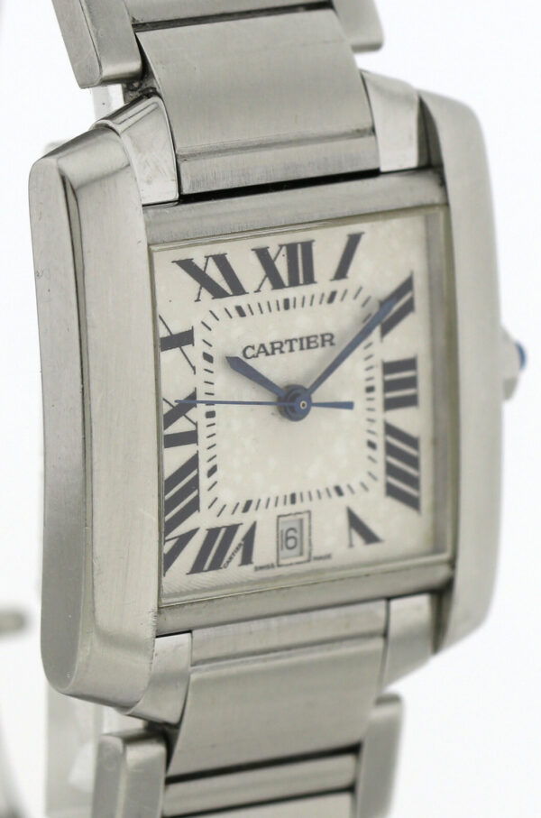 Cartier Tank Francaise Luxus Herrenuhr Automatic Ref.2302 Edelstahl Saphirglas – Bild 2