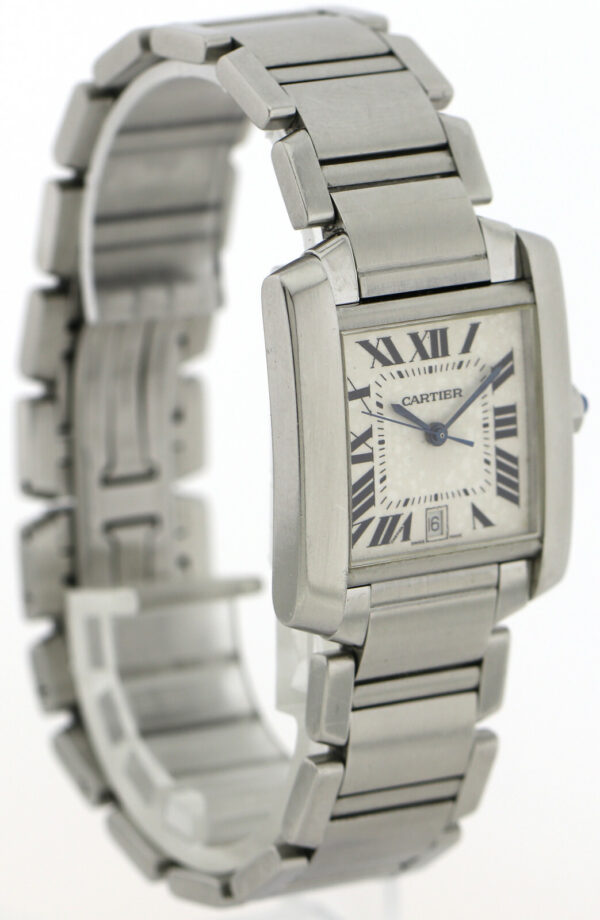 Cartier Tank Francaise Luxus Herrenuhr Automatic Ref.2302 Edelstahl Saphirglas – Bild 3