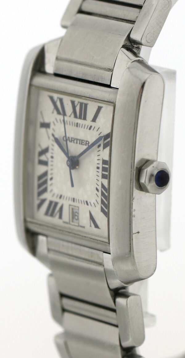 Cartier Tank Francaise Luxus Herrenuhr Automatic Ref.2302 Edelstahl Saphirglas – Bild 4