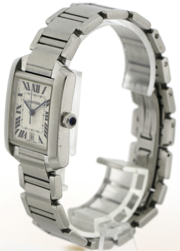 Cartier Tank Francaise Luxus Herrenuhr Automatic Ref.2302 Edelstahl Saphirglas – Bild 5