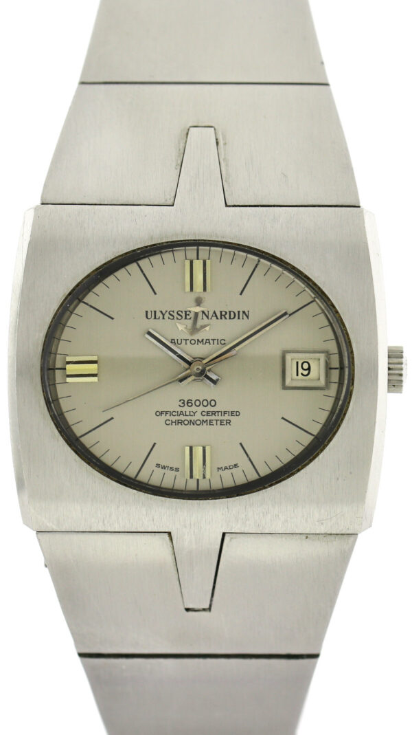Ulysse Nardin 36000 Chronometer Vintage Designer Uhr~ 1972 Edelstahl Ref. A-7650 – Bild 2
